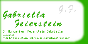 gabriella feierstein business card
